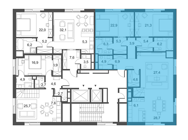 Продажа 3-комнатной квартиры 207,7 м², 5/5 этаж