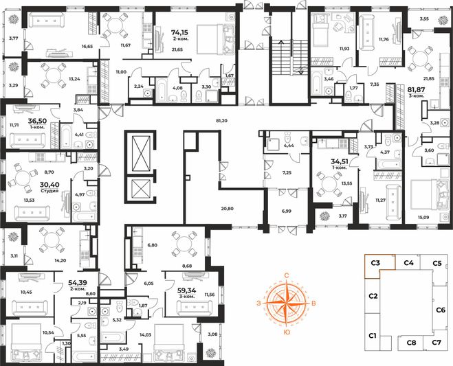 Продажа квартиры-студии 30,4 м², 1/10 этаж