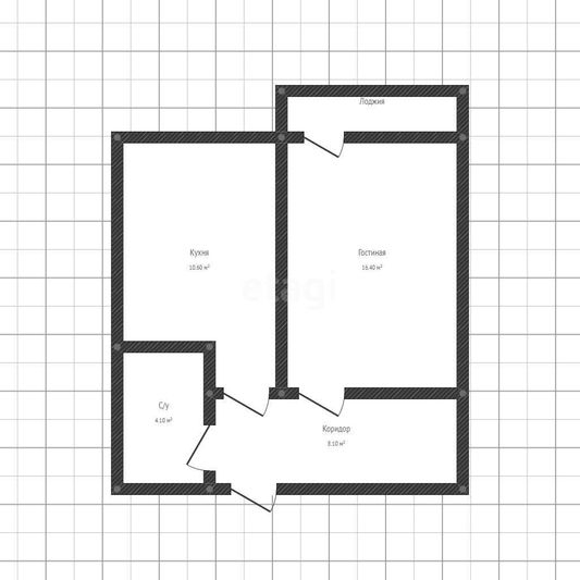 Продажа 1-комнатной квартиры 39,2 м², 4/18 этаж