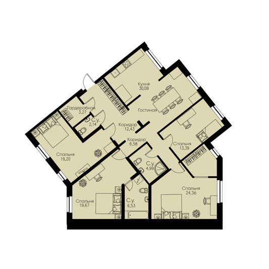 Продажа 4-комнатной квартиры 142,6 м², 2/11 этаж
