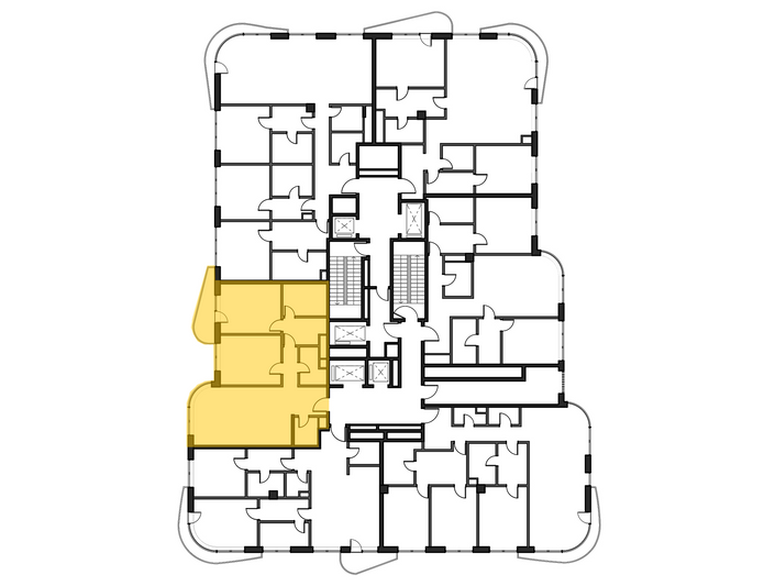 Продажа 2-комнатной квартиры 97,4 м², 3/14 этаж