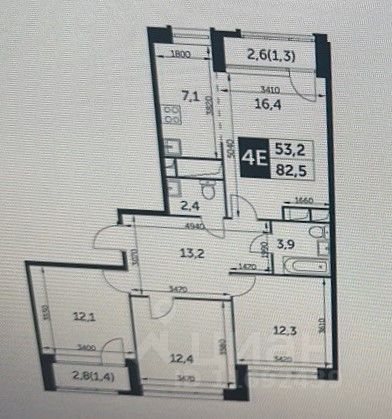 Продажа 4-комнатной квартиры 89,7 м², 6/22 этаж