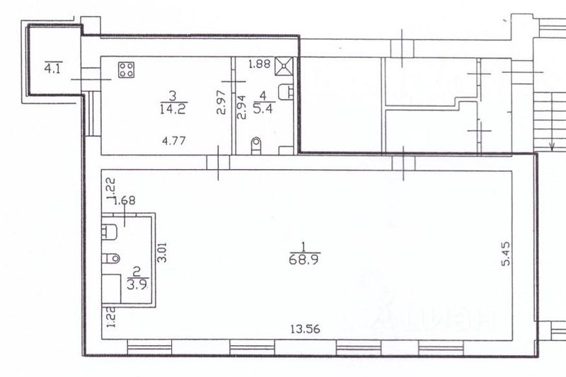 Продажа 3-комнатной квартиры 100 м², 2/9 этаж