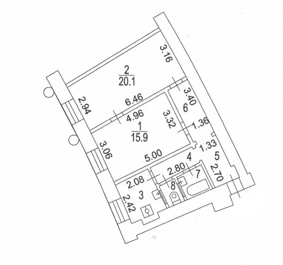 Продажа 2-комнатной квартиры 56,4 м², 2/14 этаж