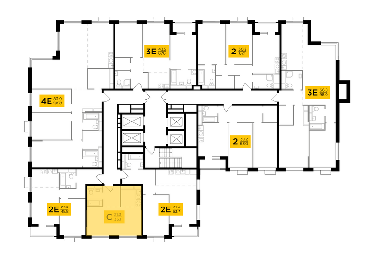 Продажа квартиры-студии 35,1 м², 27/27 этаж