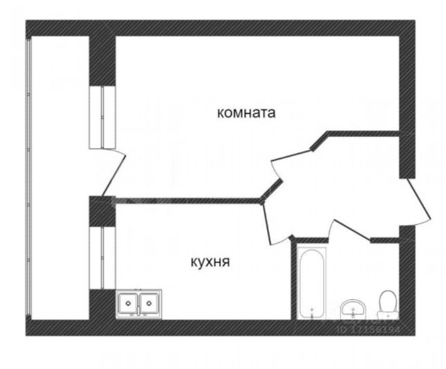 Продажа 1-комнатной квартиры 53 м², 13/17 этаж