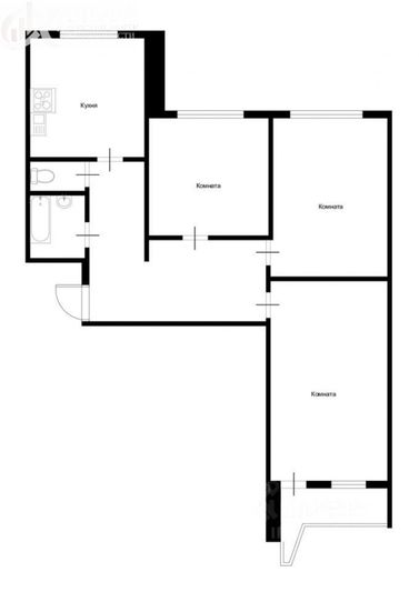 Продажа 3-комнатной квартиры 74 м², 9/16 этаж