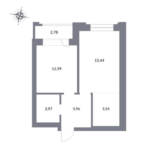 Продажа 2-комнатной квартиры 42,9 м², 9/27 этаж