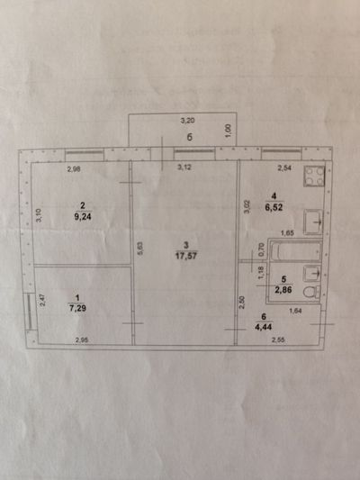 Продажа 3-комнатной квартиры 48,9 м², 3/5 этаж