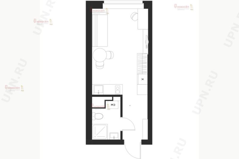 Продажа 1-комнатной квартиры 19 м², 7/9 этаж