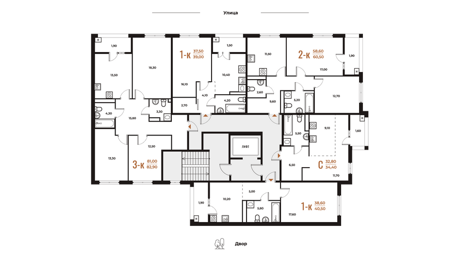 Продажа квартиры-студии 34,4 м², 5 этаж