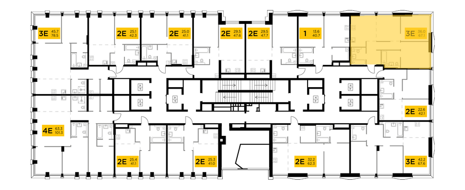 Продажа 3-комнатной квартиры 67,1 м², 20/32 этаж