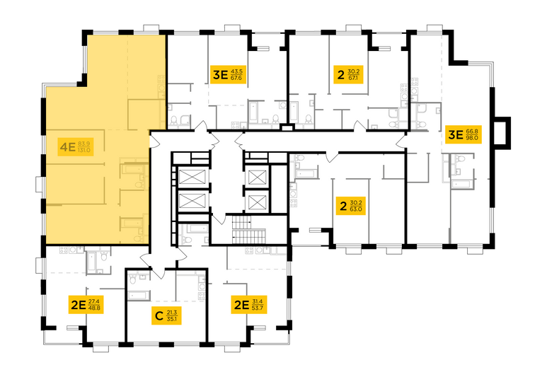 Продажа 4-комнатной квартиры 131 м², 27/27 этаж