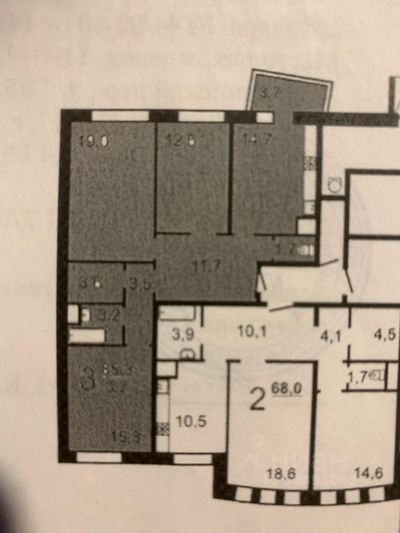 Продажа 3-комнатной квартиры 85,3 м², 1/17 этаж