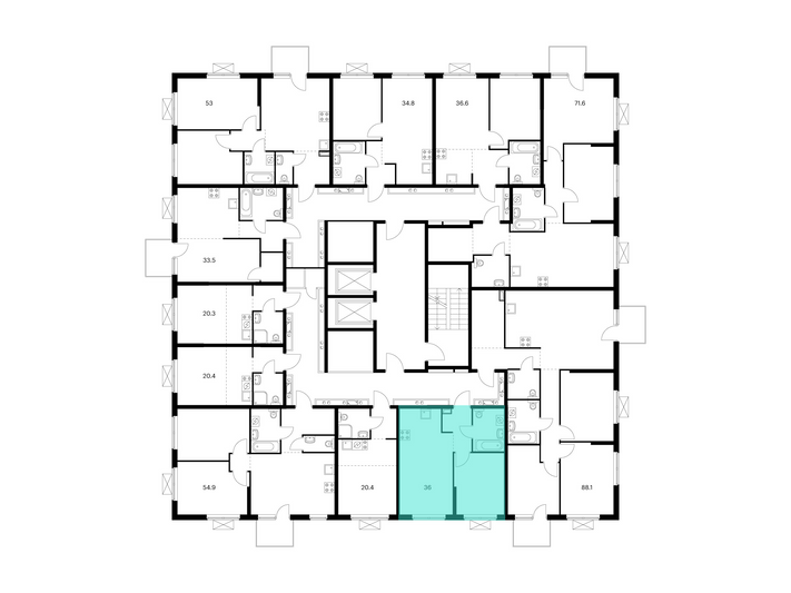 Продажа 1-комнатной квартиры 36 м², 9/17 этаж