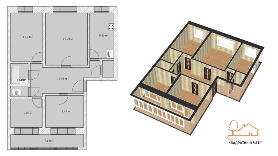 Продажа 4-комнатной квартиры 77,5 м², 4/5 этаж