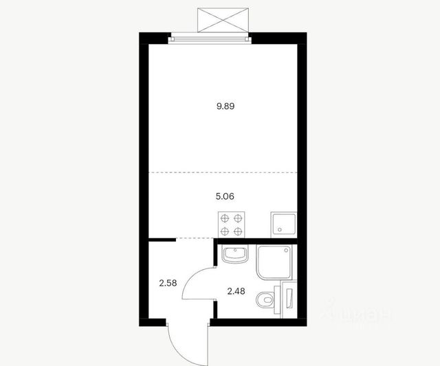 Продажа квартиры-студии 20,1 м², 4/33 этаж
