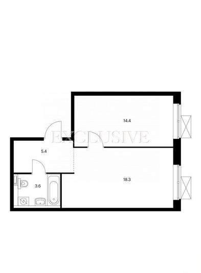 Продажа 1-комнатной квартиры 42,7 м², 8/33 этаж