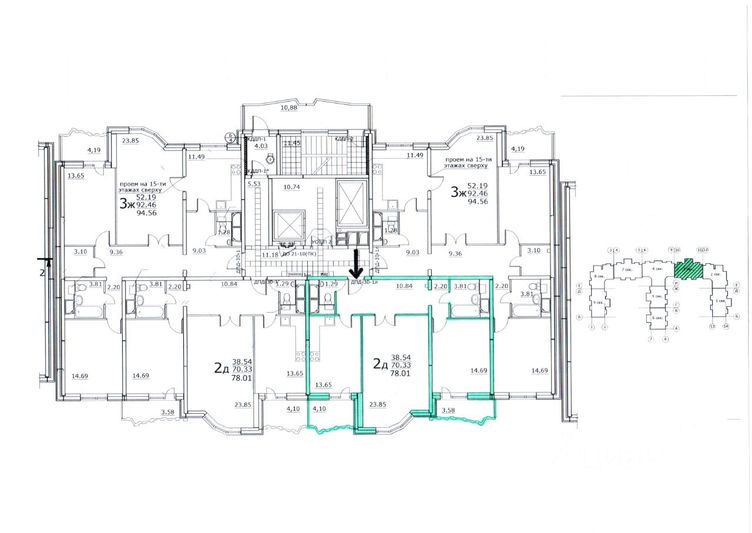 Продажа 2-комнатной квартиры 78 м², 9/20 этаж