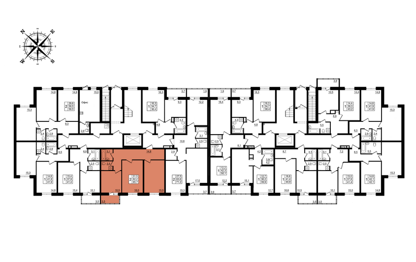 Продажа 2-комнатной квартиры 65,7 м², 1/9 этаж