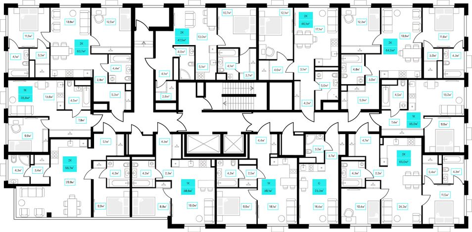 Продажа 3-комнатной квартиры 81,5 м², 12/23 этаж