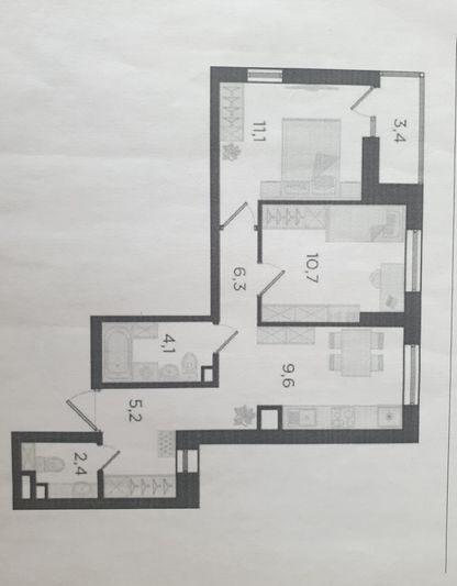 Продажа 2-комнатной квартиры 52 м², 3/25 этаж