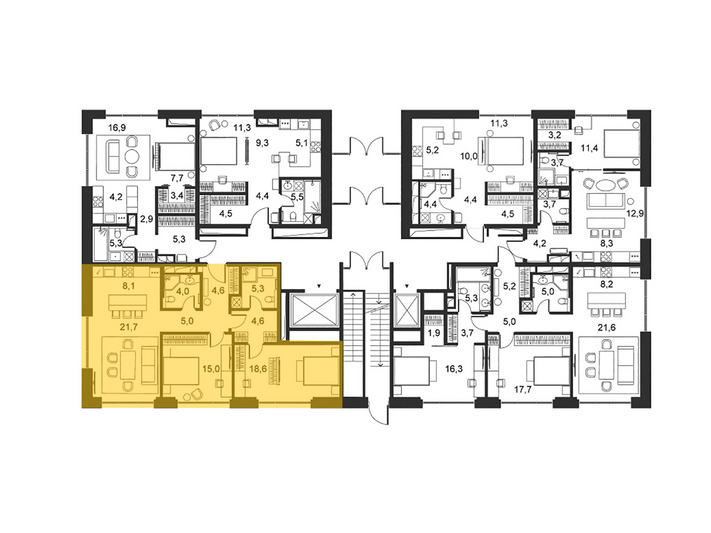 Продажа 2-комнатной квартиры 85,8 м², 1/5 этаж
