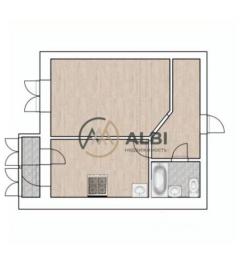 Продажа 1-комнатной квартиры 40,4 м², 7/12 этаж