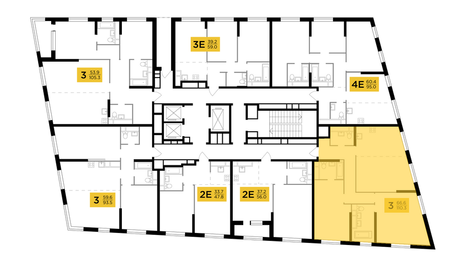 Продажа 3-комнатной квартиры 110,3 м², 18/29 этаж