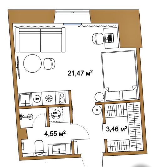 Продажа 1-комнатной квартиры 31 м², 4/4 этаж