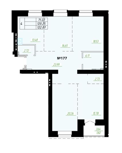 Продажа 4-комнатной квартиры 118,9 м², 6/9 этаж
