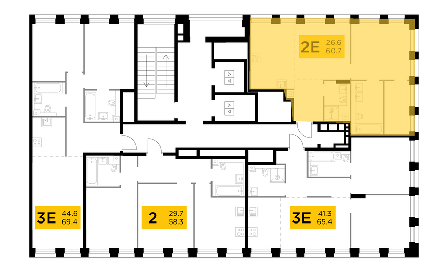 Продажа 2-комнатной квартиры 60,7 м², 5/10 этаж