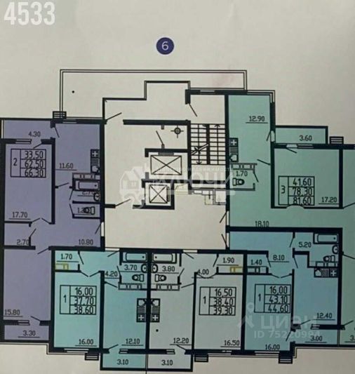 Продажа 1-комнатной квартиры 44,6 м², 2/16 этаж