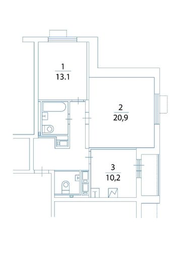 Продажа 2-комнатной квартиры 60,3 м², 7/19 этаж