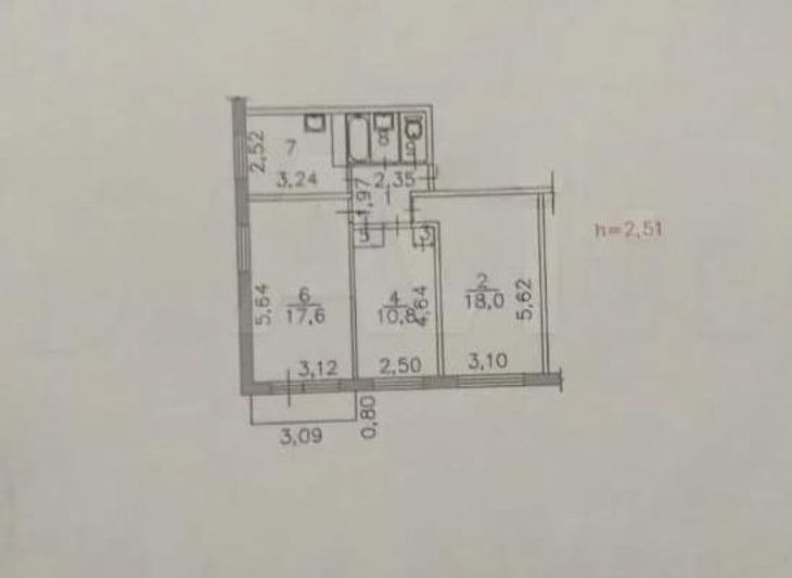 Продажа 3-комнатной квартиры 62,3 м², 2/9 этаж