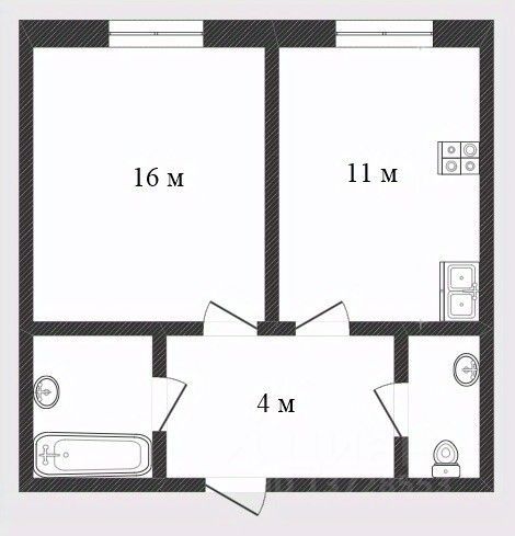 Продажа 1-комнатной квартиры 35,6 м², 9/12 этаж