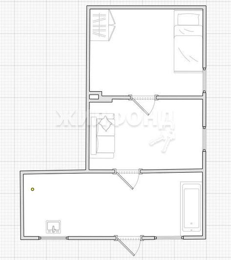 Продажа 2-комнатной квартиры 40,9 м², 1/1 этаж