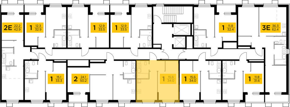 Продажа 1-комнатной квартиры 32,2 м², 5/11 этаж