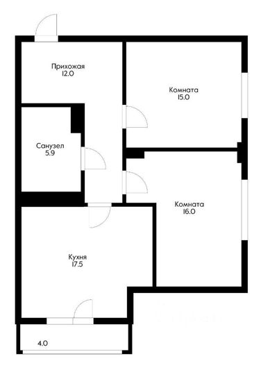 Продажа 2-комнатной квартиры 65 м², 2/18 этаж