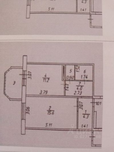 Продажа 1-комнатной квартиры 39,1 м², 2/5 этаж