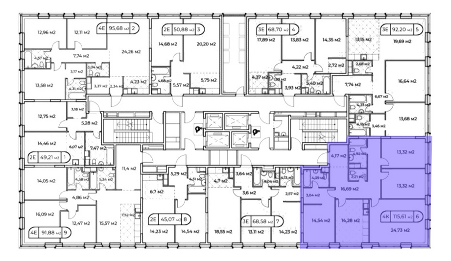 Продажа 4-комнатной квартиры 115,7 м², 12/13 этаж