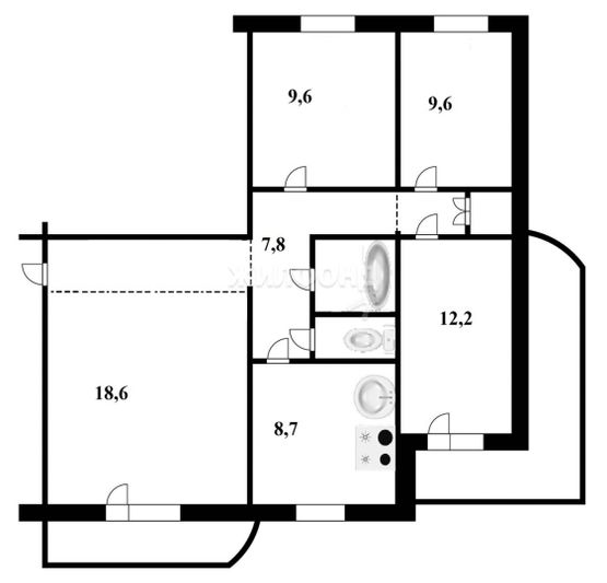 Продажа 4-комнатной квартиры 77,8 м², 8/10 этаж