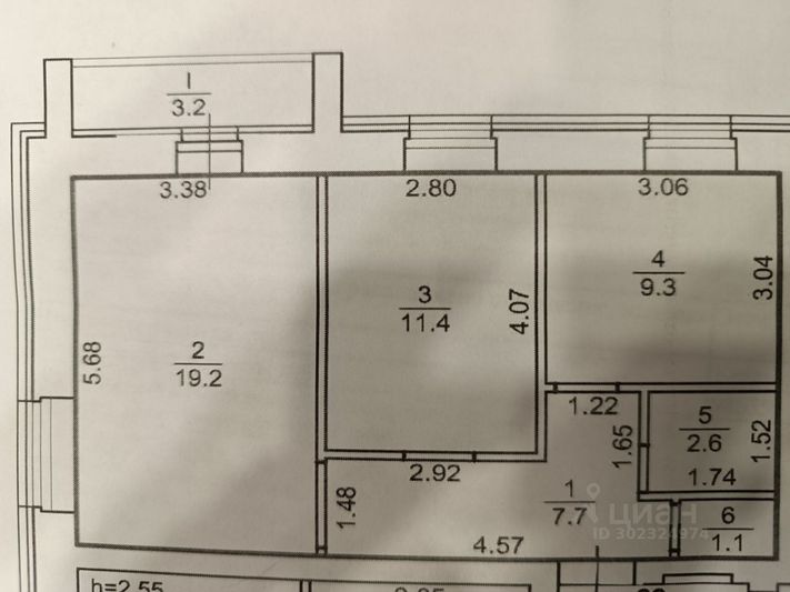 Продажа 2-комнатной квартиры 51 м², 5/6 этаж