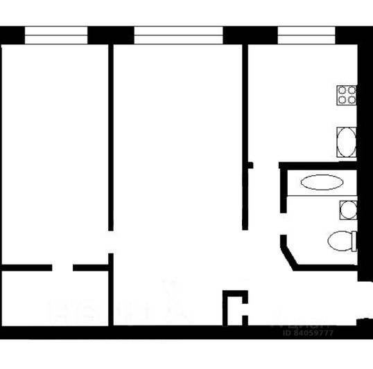 Продажа 2-комнатной квартиры 45 м², 4/5 этаж