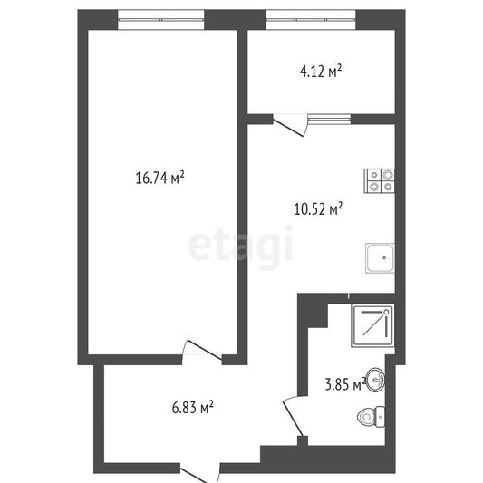 Продажа квартиры-студии 30 м², 4/25 этаж