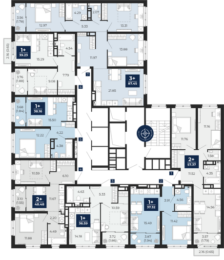 Продажа 2-комнатной квартиры 48,5 м², 4/22 этаж