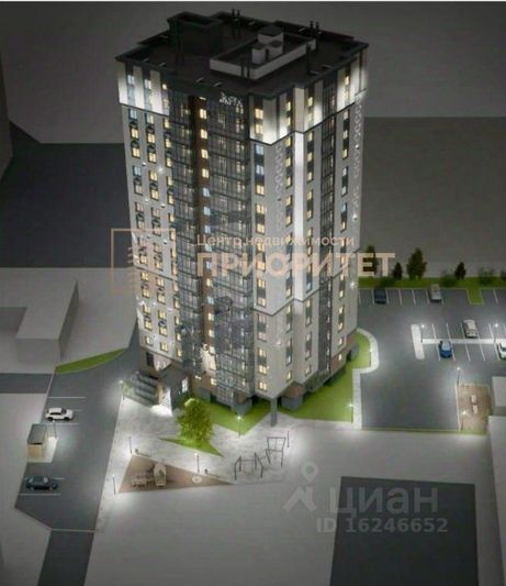 Продажа 2-комнатной квартиры 59,6 м², 2/16 этаж