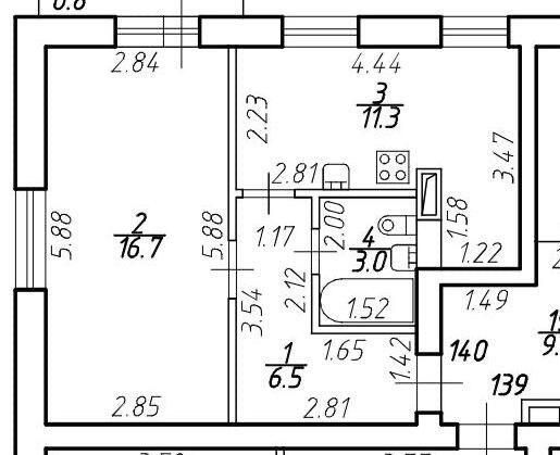 Продажа 1-комнатной квартиры 37,7 м², 8/9 этаж