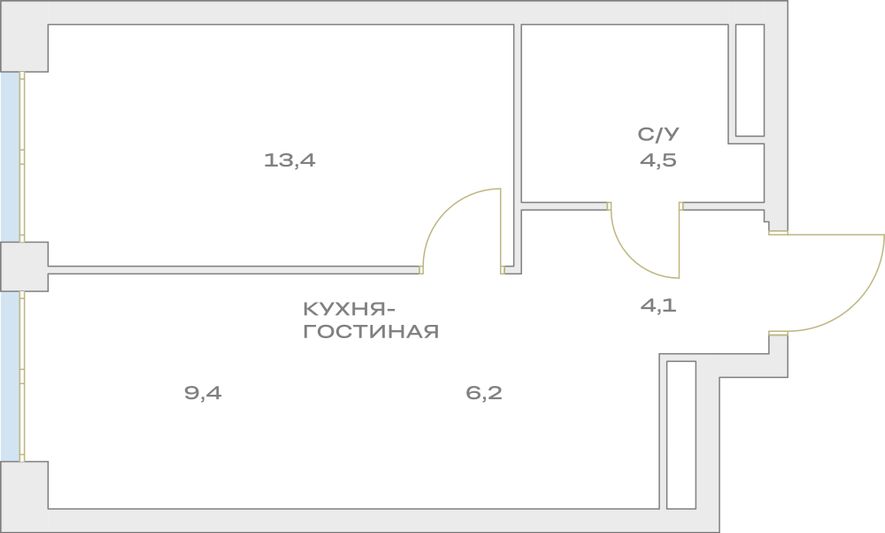 Продажа 2-комнатной квартиры 37,6 м², 5/23 этаж