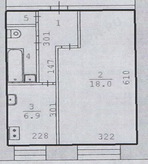 Продажа 1-комнатной квартиры 33 м², 1/10 этаж